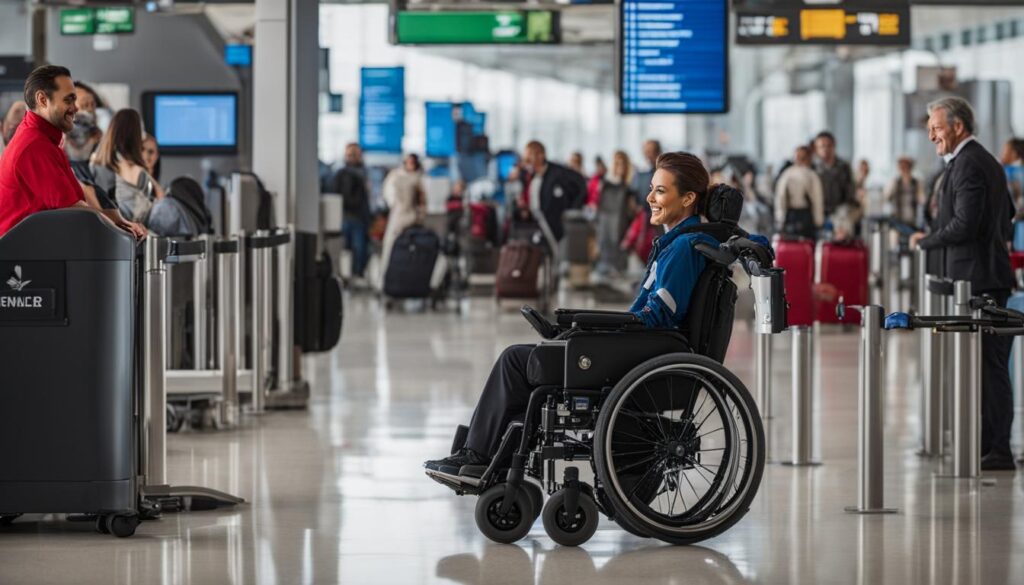 電動輪椅在機場的使用